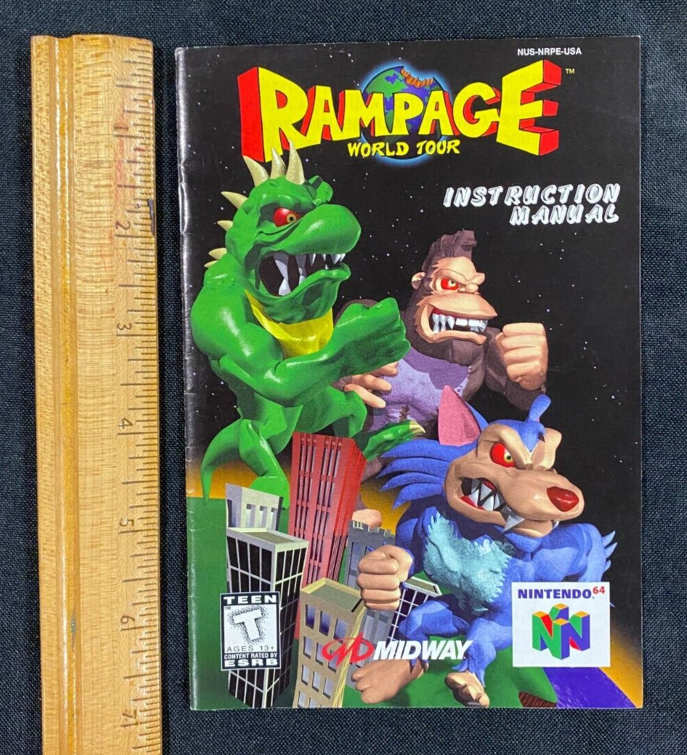 1997 Rampage World Tour Nintendo 64 Instructions Manual NH 10523