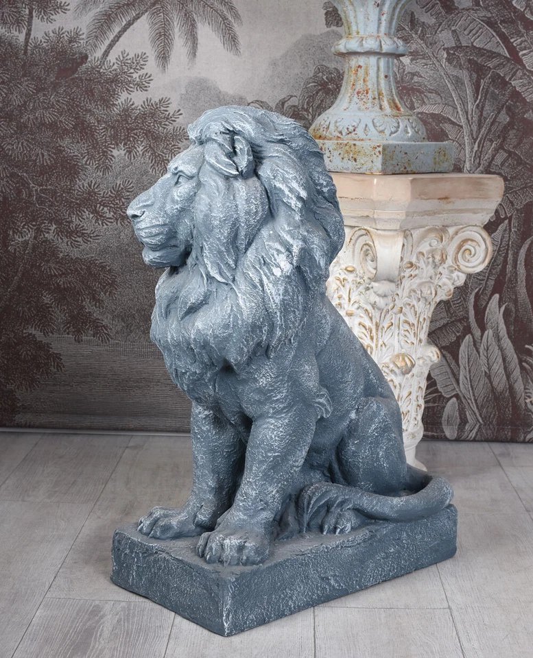 Eingangsfigur Löwe Gartenfigur Löwenskulptur Dekofigur Statue Tierfigur 77cm  - Bild 2 von 4