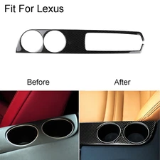 Carbon Fiber Watercup Panel Trim Cover Sticker For Lexus IS250 IS350 2014-2018