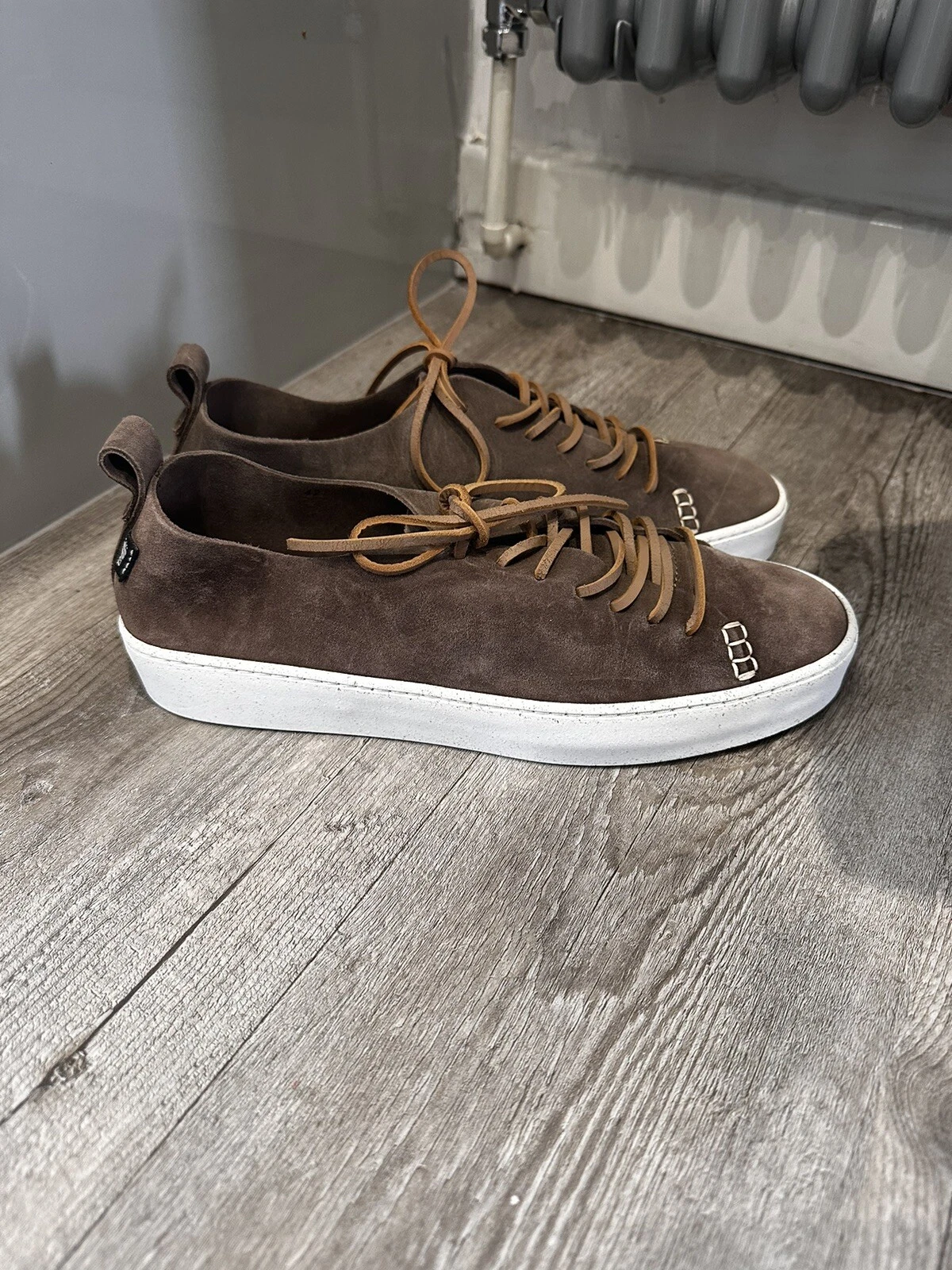 Yogi Mens Suede Shoes Reefer Cupsole Taupe Brown 8UK EU42 RRP £135