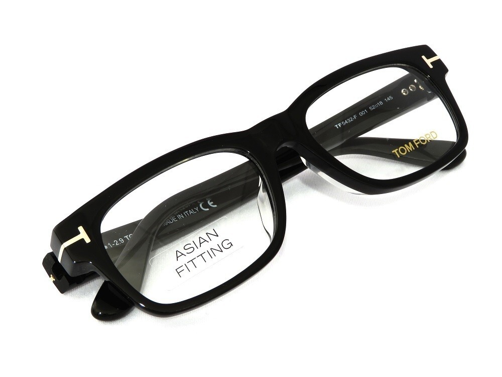 Tom Ford TF5432-F 001 Black Plastic Asian Fitting Eyeglasses Tom Ford TF5432-F 001 Black Plastic Asian Fitting Eyeglasses