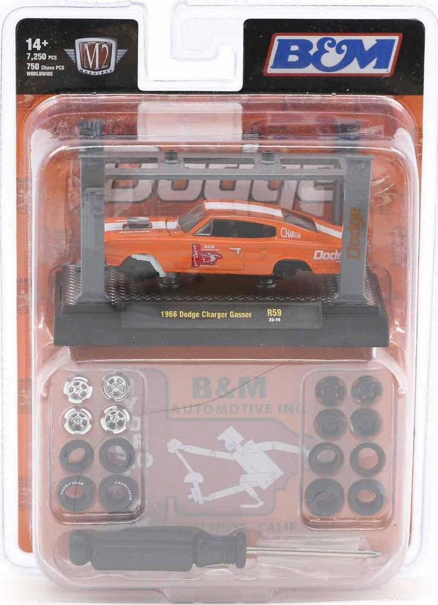 1966 Dodge Charger GASSER B and M M2 Machines 1:64 Scale Model Kit