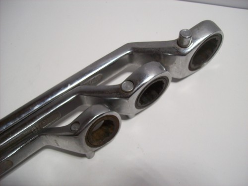 Set of 3 PITTSBURGH SAE REVERSIBLE OFFSET RATCHET WRENCH SET 3/4" to 1-1/8" - Bild 7 von 9