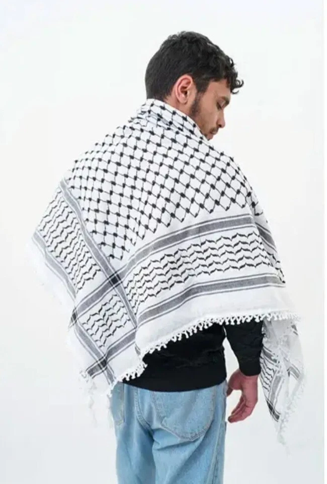 Kefiah, Shemagh, Arabs Men Scarf, Palestinian Foulard - Immagine 2 di 4