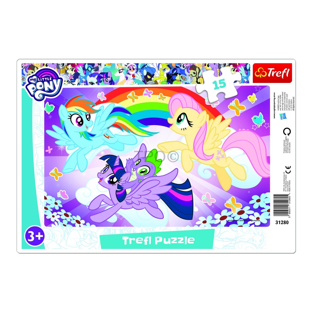 Trefl 15 Piece Baby Kids Unisex Hasbro My Little Pony Frame Floor