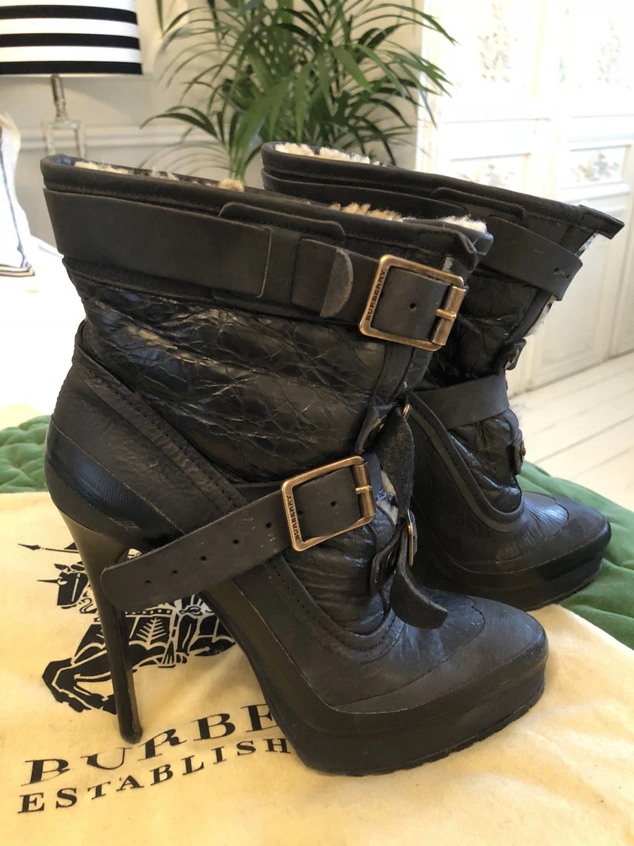 Aviator Chic: Burberry Prorsum Aviator Shearling Boots