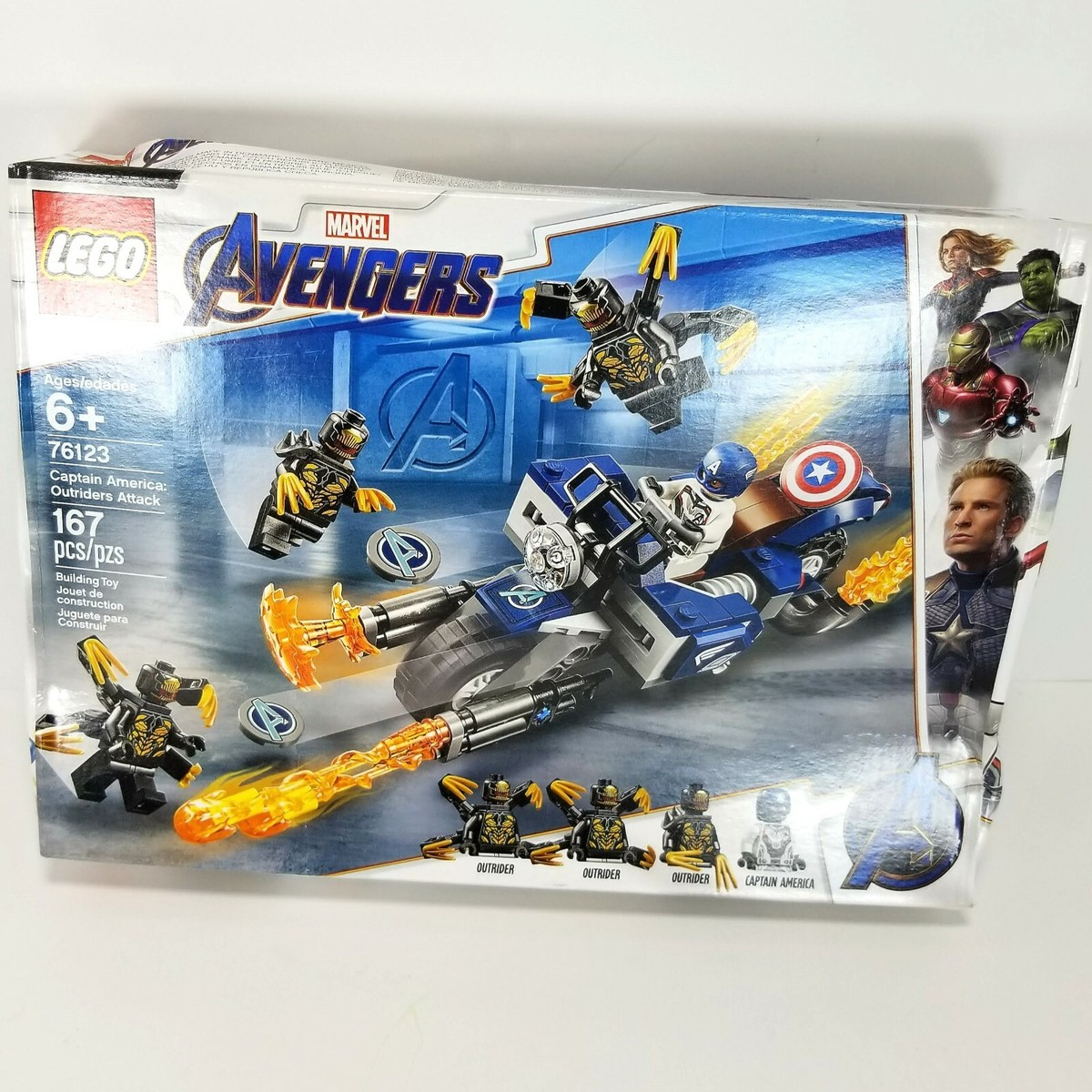 LEGO Captain America Outriders Attack Super Heroes 76123 NEW Sealed Box  Damage
