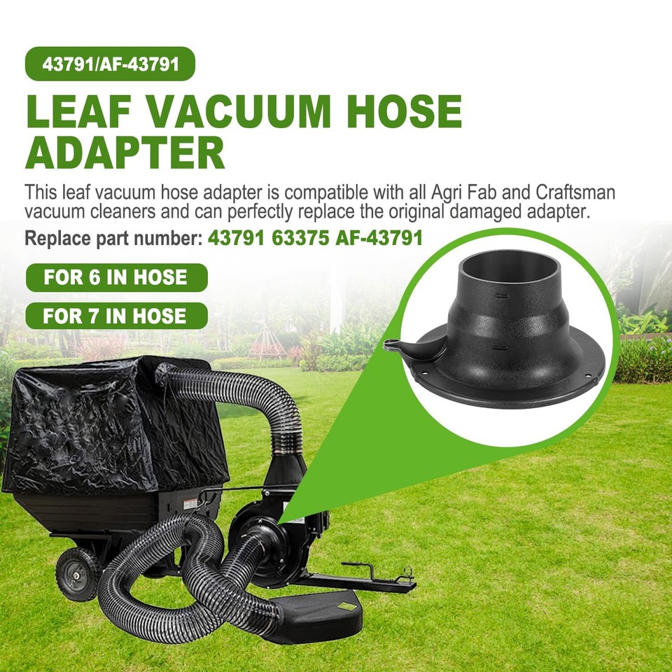 43791 Hose Adapter Leaf Lawn Vacuum Parts Fits for AgriFab Leaf Vacuum