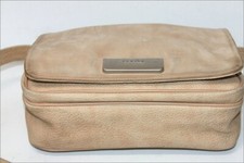TEXIER Sac Besace Cuir Beige Clair Pratique  Bandoulière TBE
