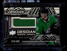 2022-23 #ORJ-WJ Wyatt Johnston UD Black Obsidian Rookies Jersey 64/499 Stars