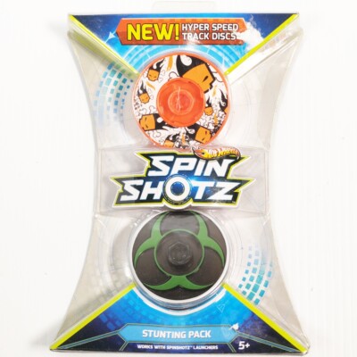 Spin Shotz Hyper Speed Track Discs Stunting Pack Y1625 Mattel Hot Wheels 