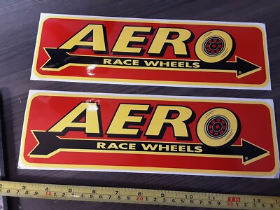 2 AERO Racing Wheels Racing Decals Stickers Street Outlaw NHRA IMCA ...
