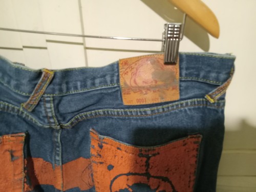 Jeans uomo Evisu effetto invecchiato taglia 36x32 - Foto 8 di 16