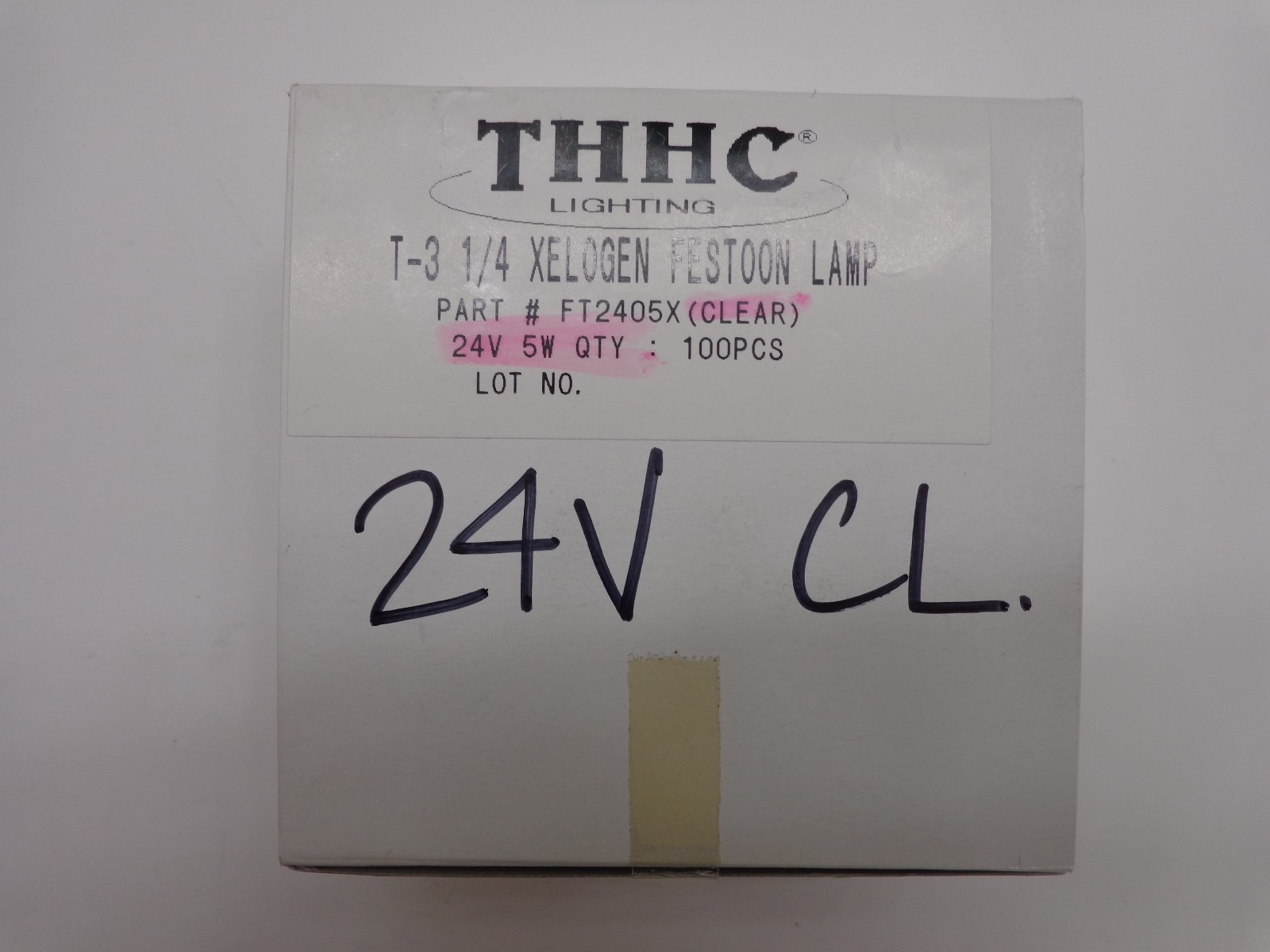THHC Lighting T3 1/4 Xelogen Festoon Lamp Clear FT2405X 24v 5w Lot of