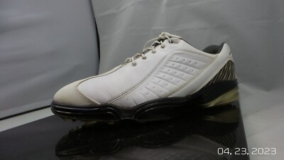 FootJoy FJ Sport Mens Golf Shoes White Yellow Silver Spikeless Leather Cleats FootJoy Men main image 3