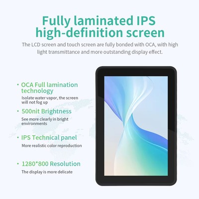 10.1'' IP65 Tablet Panel PC Android Linux Ubuntu Industrial ALL in one HMI IPS