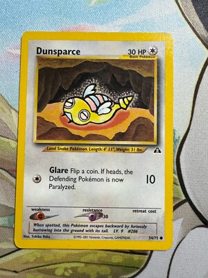 Dunsparce 54/75 1st Edition Neo Discovery Common Pokemon Card LP | eBay