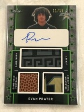 EVAN PRATER 2020 Leaf Army All-American GU PATCH Auto # 11/15 Cincinnati QB