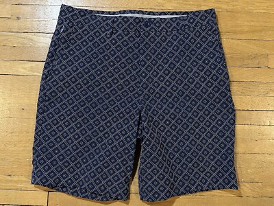 Vineyard Vines On The Go Performance Print Chino Short Mens Sz 32 OTG Blue Golf