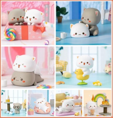 MITAO CAT Season 2 Peach and Goma Cute Sweet Lucky Cat Figure Toy Couple Gift