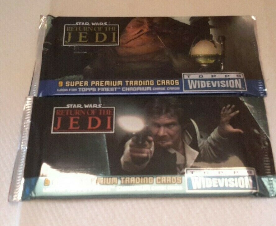2 STAR WARS 1995 TOPPS RETURN OF THE JEDI WIDEVISION 9 PREMIUM TRADING CARDS