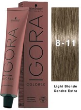 Schwarzkopf Igora Color10 Hair Color - 8-11 Light Blonde Cendre Extra 2.1 oz