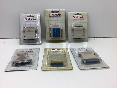 Datatek RS-232 Mini Electronic New Old Stock Tester, 6 Adapter Lot Vintage