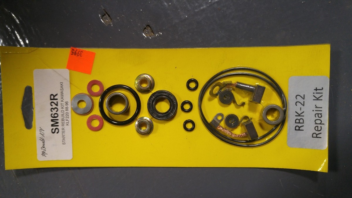 NEW STARTER REPAIR KIT KAWASAKI ATV KLF220 BAYOU 1988-1995 SM632R