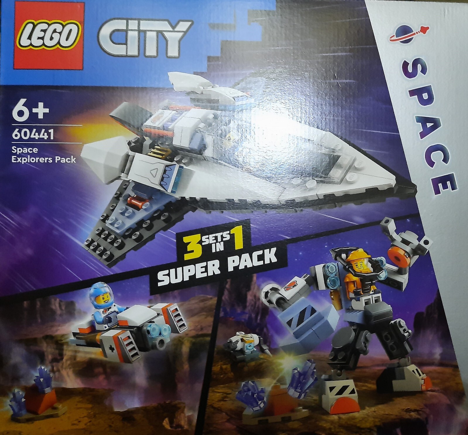 LEGO 60441 City Kit d'exploration spatiale avec 3 véhicules miniatures pour enfant