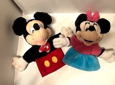 Vintage Mickey Minnie plush puppets Applause Mattel
