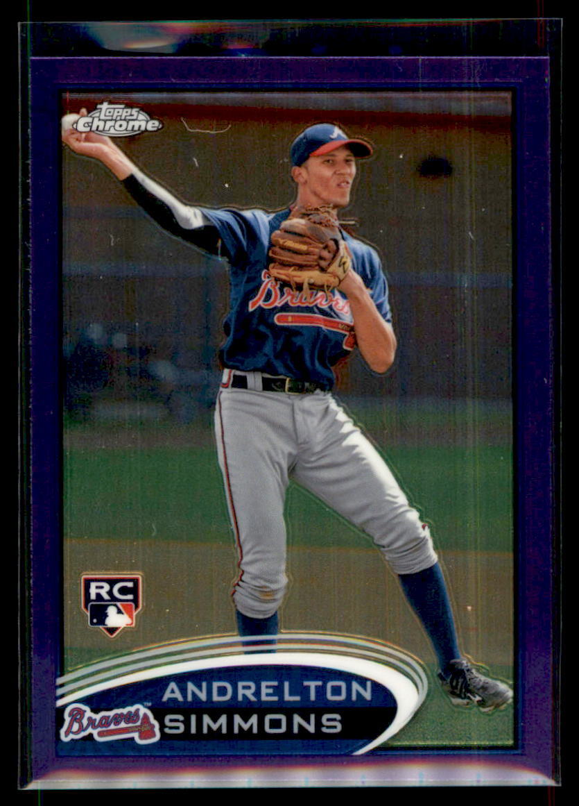 2012 Topps Chrome Purple Refractors Andrelton Simmons RC #182 Atlanta Braves