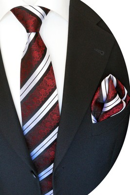 Set Cravate En Soie Avec Pochette Et Boutons De Manchette - Marque Beytnur, Couleur Marron - Ensemble élégant Pour Homme