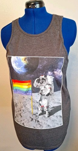 WOMEN’S MAD ENGINE RAINBOW ASTRONAUT TANK TOP SIZE XS USA Shirt - Picture 6 of 8