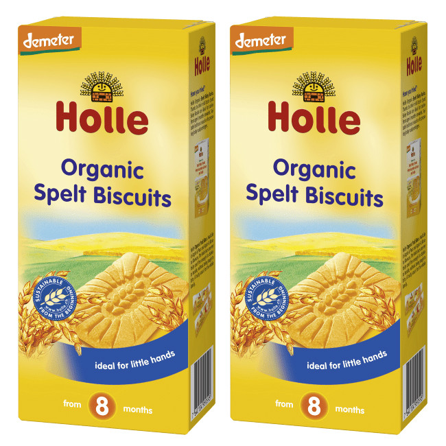 x HOLLE Organic Spelt Biscuits Cookies Snacks for Babies from