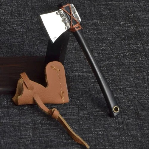Mini Axe Knife Fixed Blade Hunting Survival Unboxing Stainless Steel Keychain XS - Picture 12 of 24