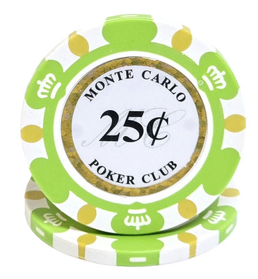 (25pc) $0.25 Monte Carlo 14g Clay Chips