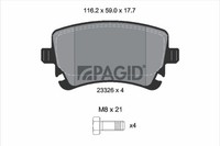 Pagid Bremsbelagsatz Scheibenbremse T2568N FüR Bentley Continental Flying Spur