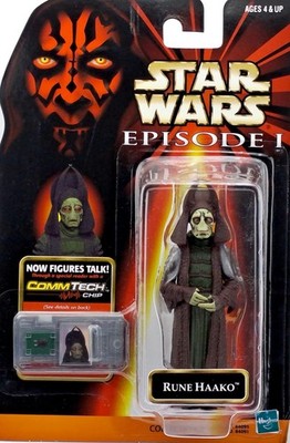RUNE HAAKO & COMMTECH CHIP STAR WARS THE PHANTOM MENACE 1999 EPISODE I HASBRO