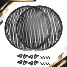 2pcs 12" Speaker Waffle Grill Metal Mesh Audio Subwoofer Protector Cover
