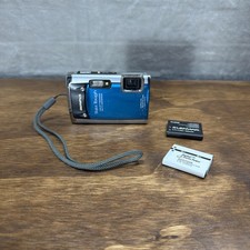 Olympus Stylus Tough 6020 Silver/Black Shock/Waterproof 14MP Digital Camera Used