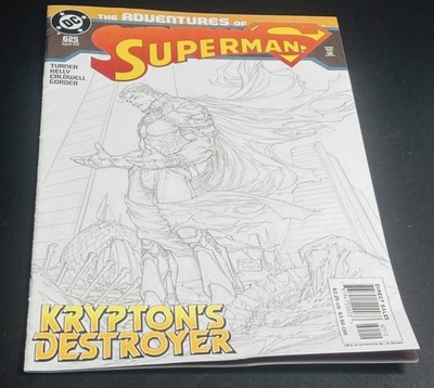Adventures of Superman #625 (2004) Michael Turner Sketch Variant FN DC Comics