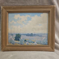 DWIGHT C HOLMES TEXAS ANTIQUE PLEIN AIR IMPRESSIONIST DESERT LANDSCAPE PAINTING