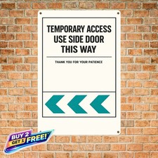 Please Use Other Door Left Arrow 8x12 Aluminum Metal Tin Sign