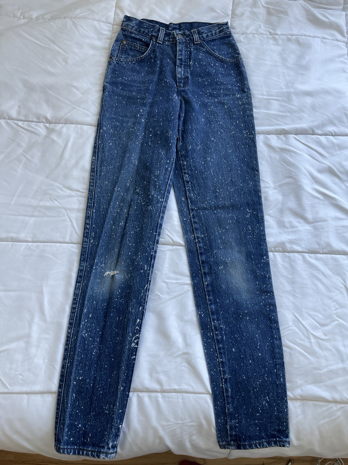 Vintage Levi’s Galactic Galaxy Wash Jeans Made USA 24x31 Blue 80s Student Size thumbnail 2
