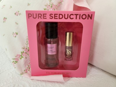 NEW VICTORIA'S SECRET PURE SEDUCTION MINI BODY MIST & MULBERRY LIP GLOW SET