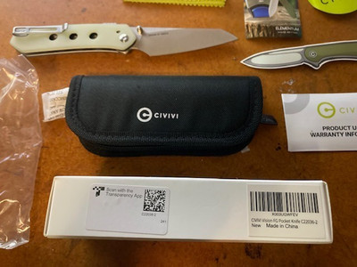 New Civivi Vision FG Superlock Natural G10 Handle Nitro V Blade   C22036-2 Knife