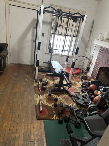 Weider Adjustable Steel Club 565 Power Rack & Bench for Gym & Weight Lifting