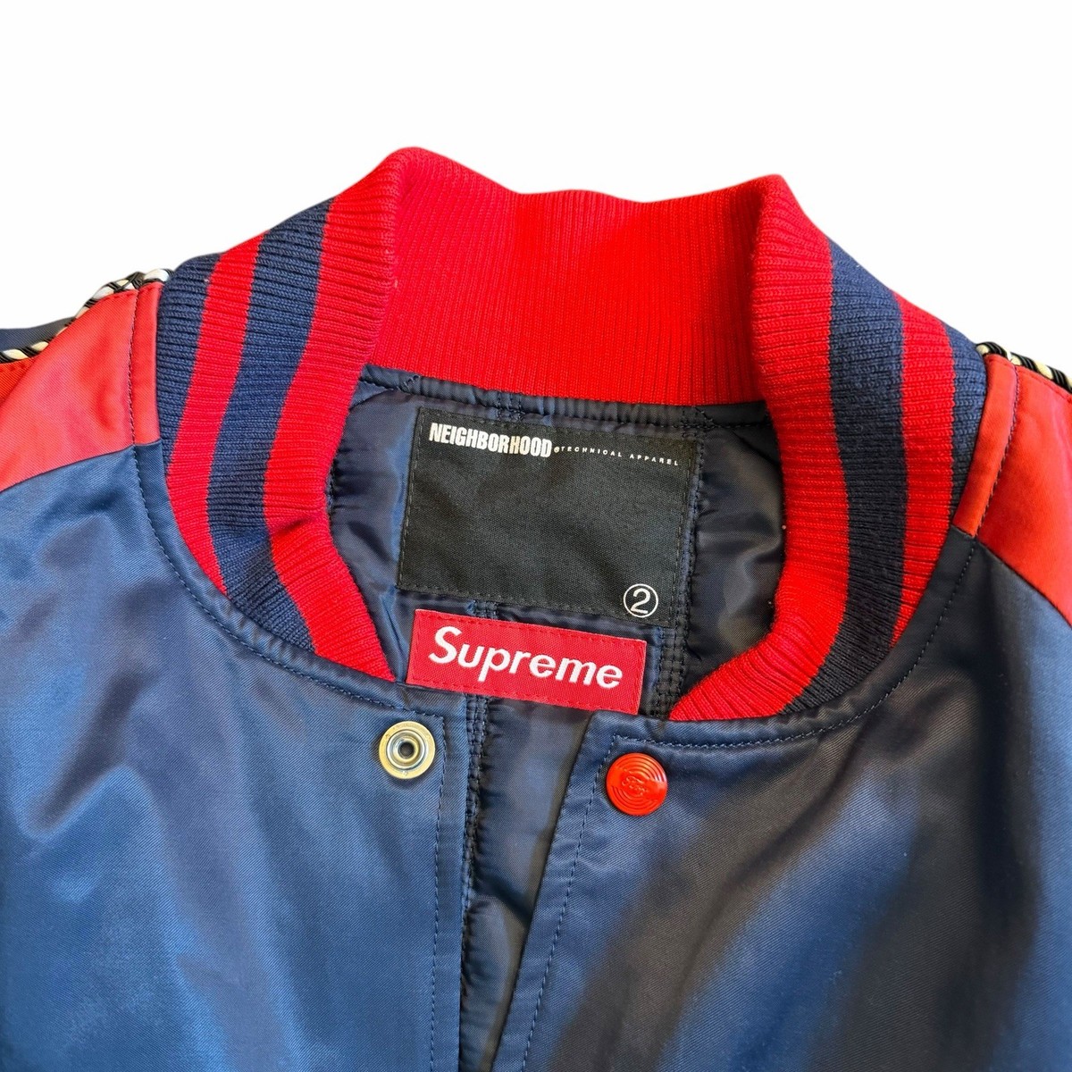 AW2006 Supreme X Neighborhood Satin Sukajan Baseball Jacket Medium
