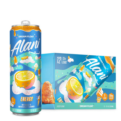 Alani Nu Energy Drink Dream Float Crafted Sugar Free 12 Cans 12 oz ea NEW