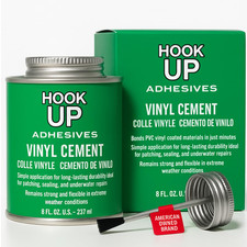 HOOK up 8 OZ Adhesives, Premium Waterproof Vinyl Cement Glue for Pool Repairs 